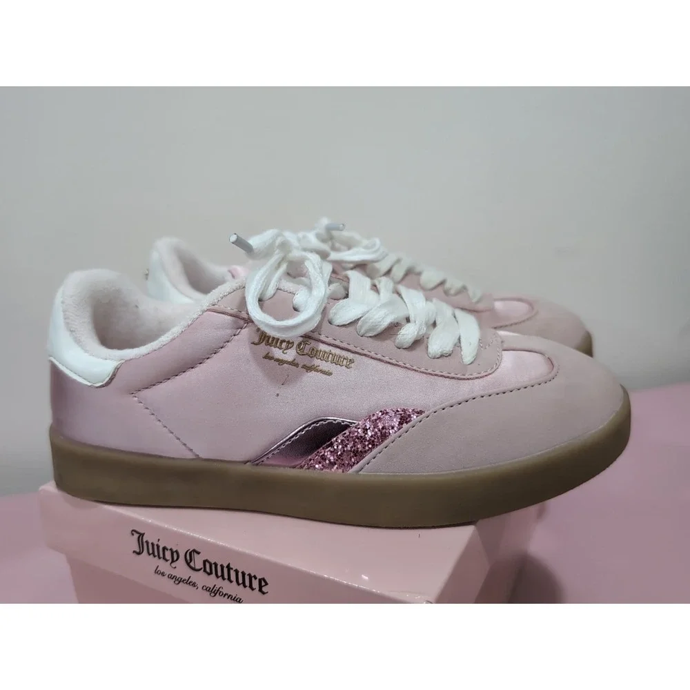 Juicy Couture Girls Blush Multi Sneakers Pink Glitter Size‎ 6
